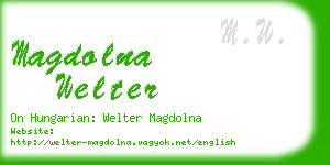 magdolna welter business card